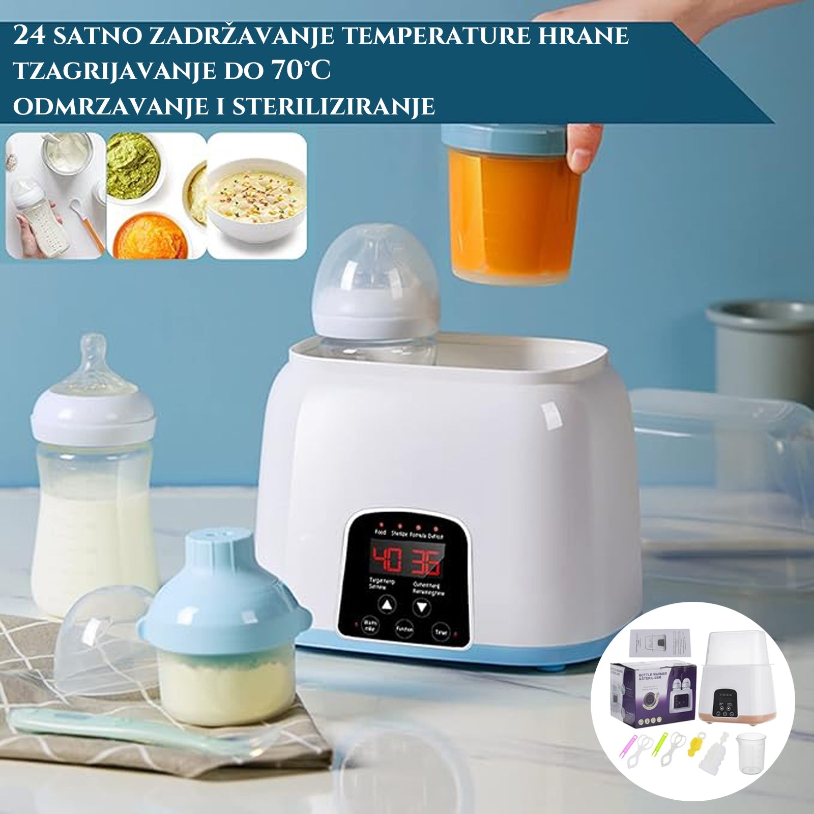 GRELNIK IN STERILIZATOR OTROŠKE HRANE