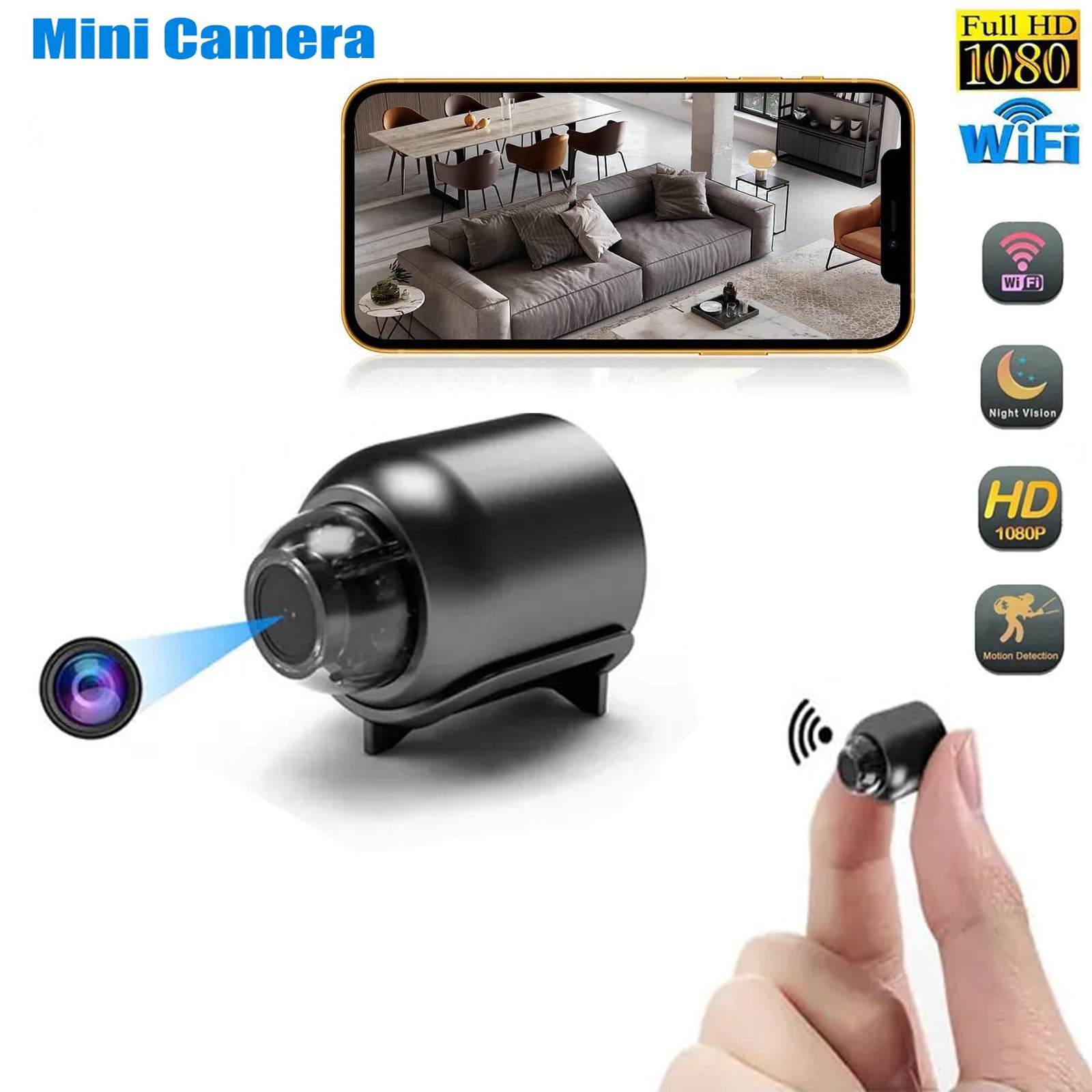 MINI SKRITA KAMERA WIFI KAMERA x5 (MANJŠA OD PRSTA)