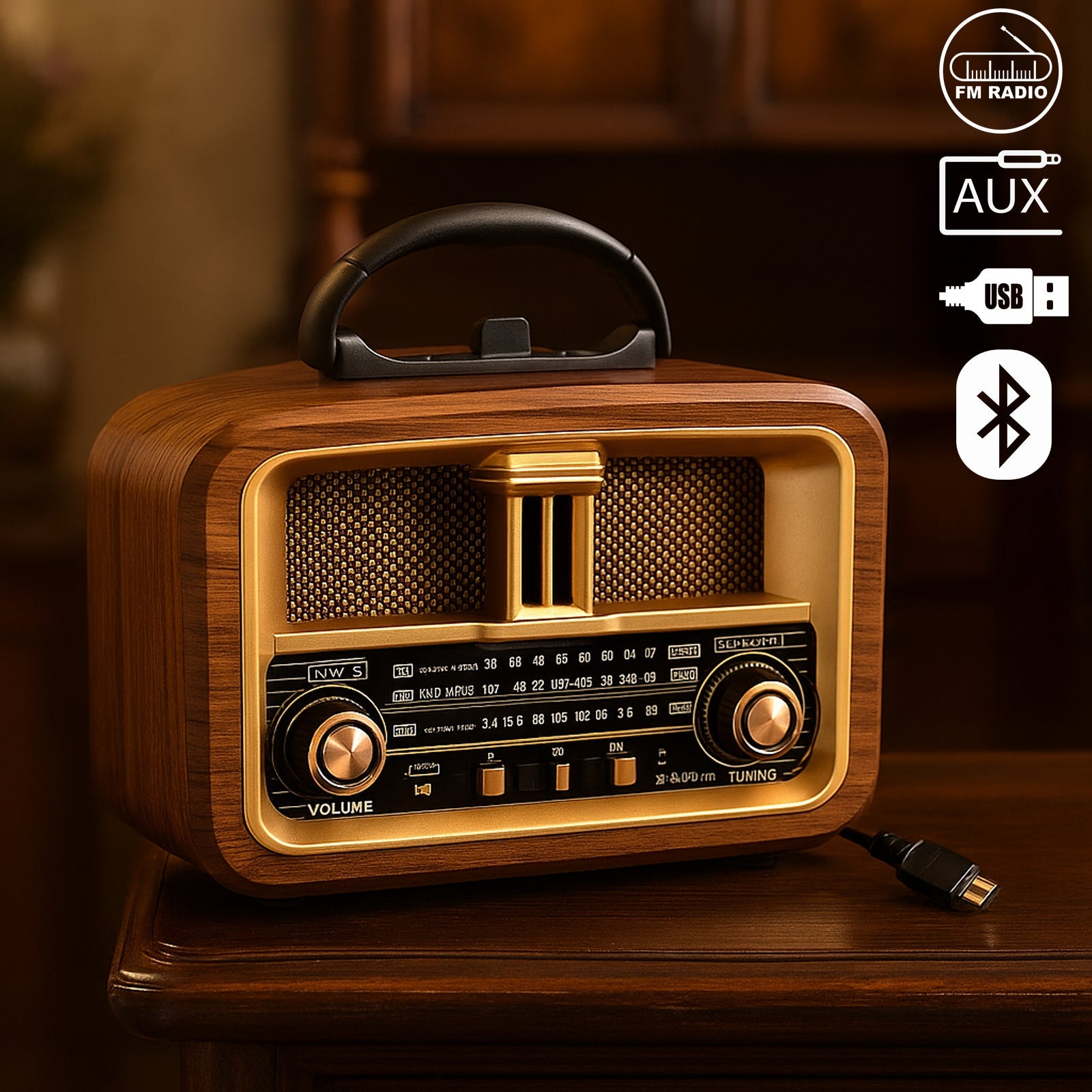 Retro Bluetooth radio NA297