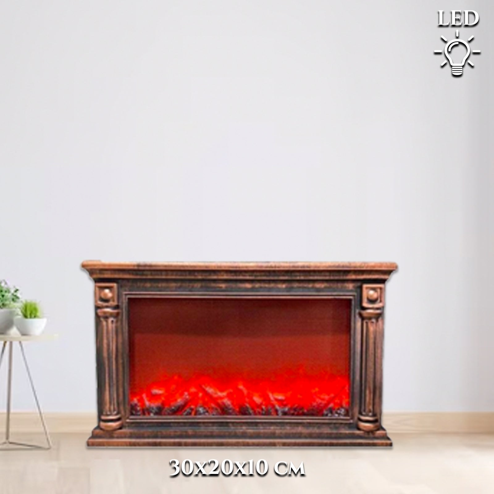 LED DEKORATIVNI KAMIN Z REALISTIČNIM UČINKOM PLAMENA M707