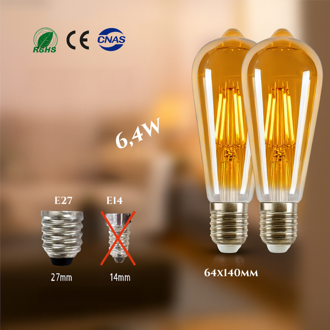 2 KOS LED Edison žarnica E27 - moderna retro eleganca