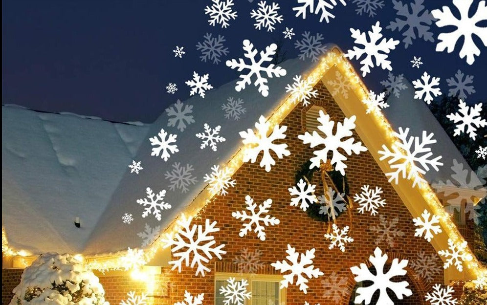 Laserski projektor za okraševanje z motivom SNEG