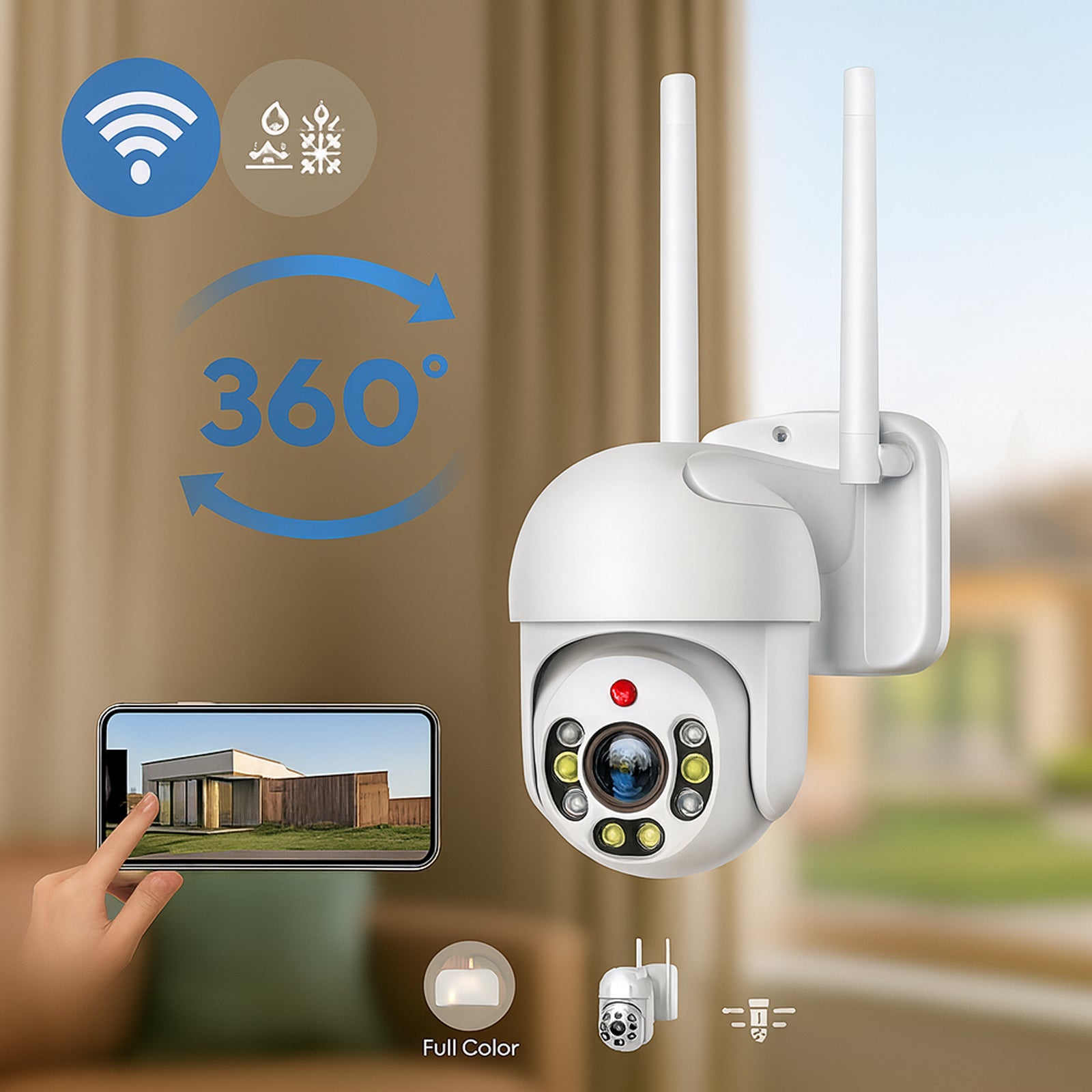 WiFi Varnostna Smart Kamera IP66