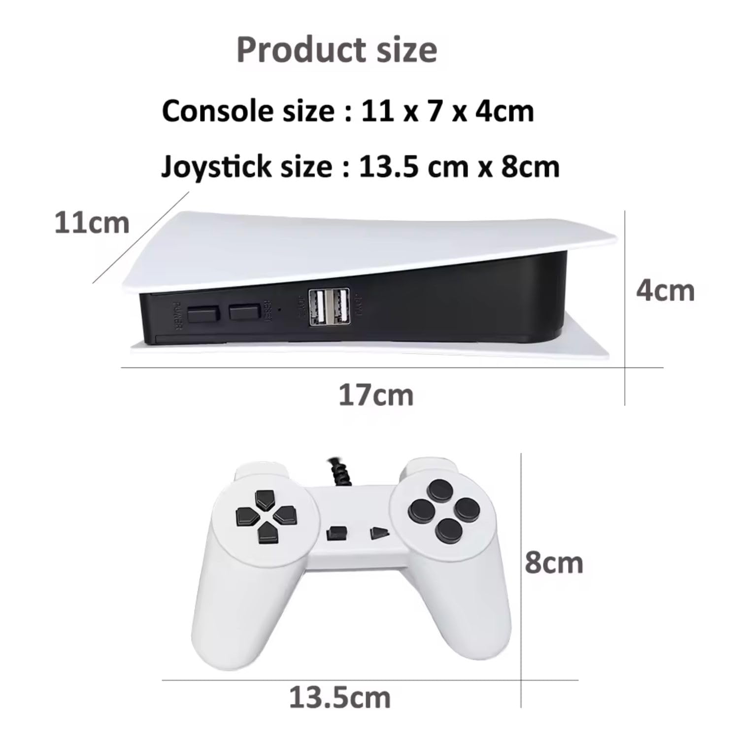 Game Station 5 – Retro konzola z 200 igrami + 2 kontrolerja