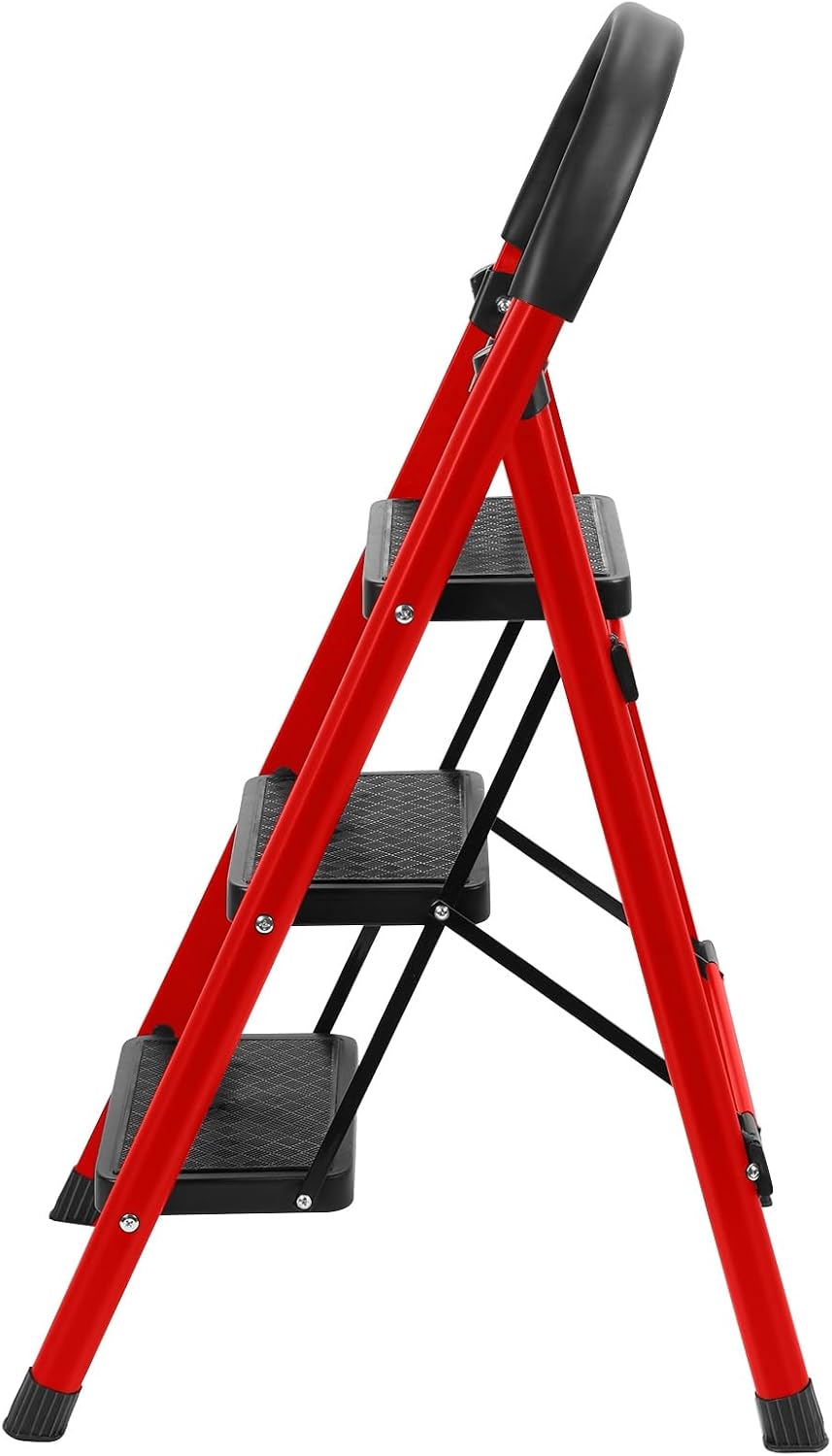 Premium zložljive aluminijaste lestve - 3 stopnice