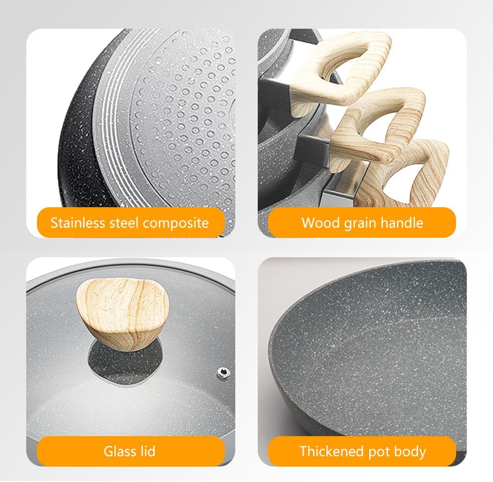 Premium set kamnite posode - komplet 7 delov