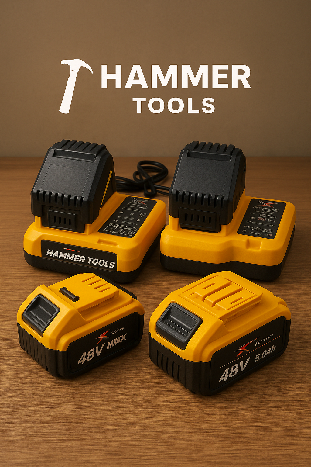 HAMMER TOOLS 4v1 Set - 4x48V 5Ah Li-Ion
