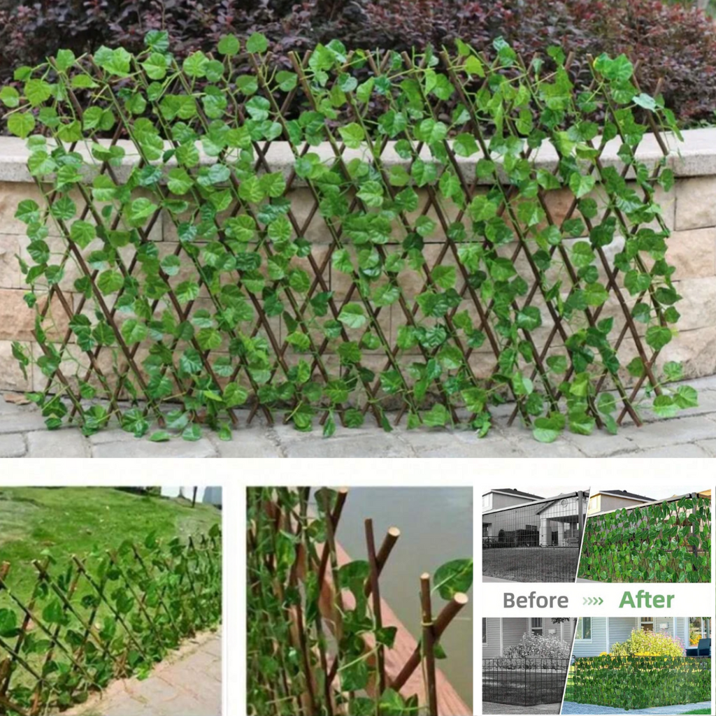 Raztegljiva ograja iz umetnih rastlin Gardenia 1+1 GRATIS