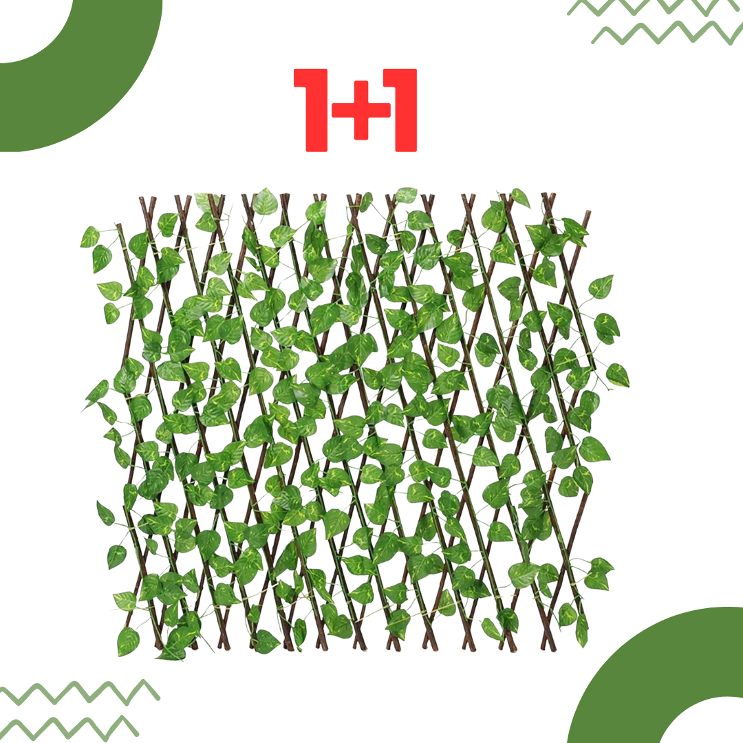 Raztegljiva ograja iz umetnih rastlin Gardenia 1+1 GRATIS