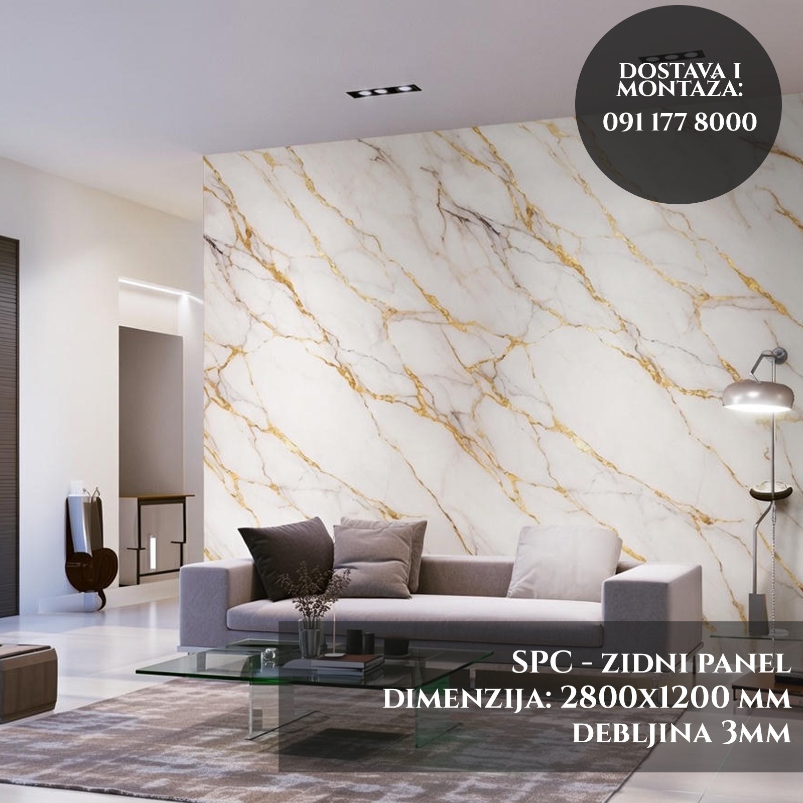 Dekorativna plošča - White gold