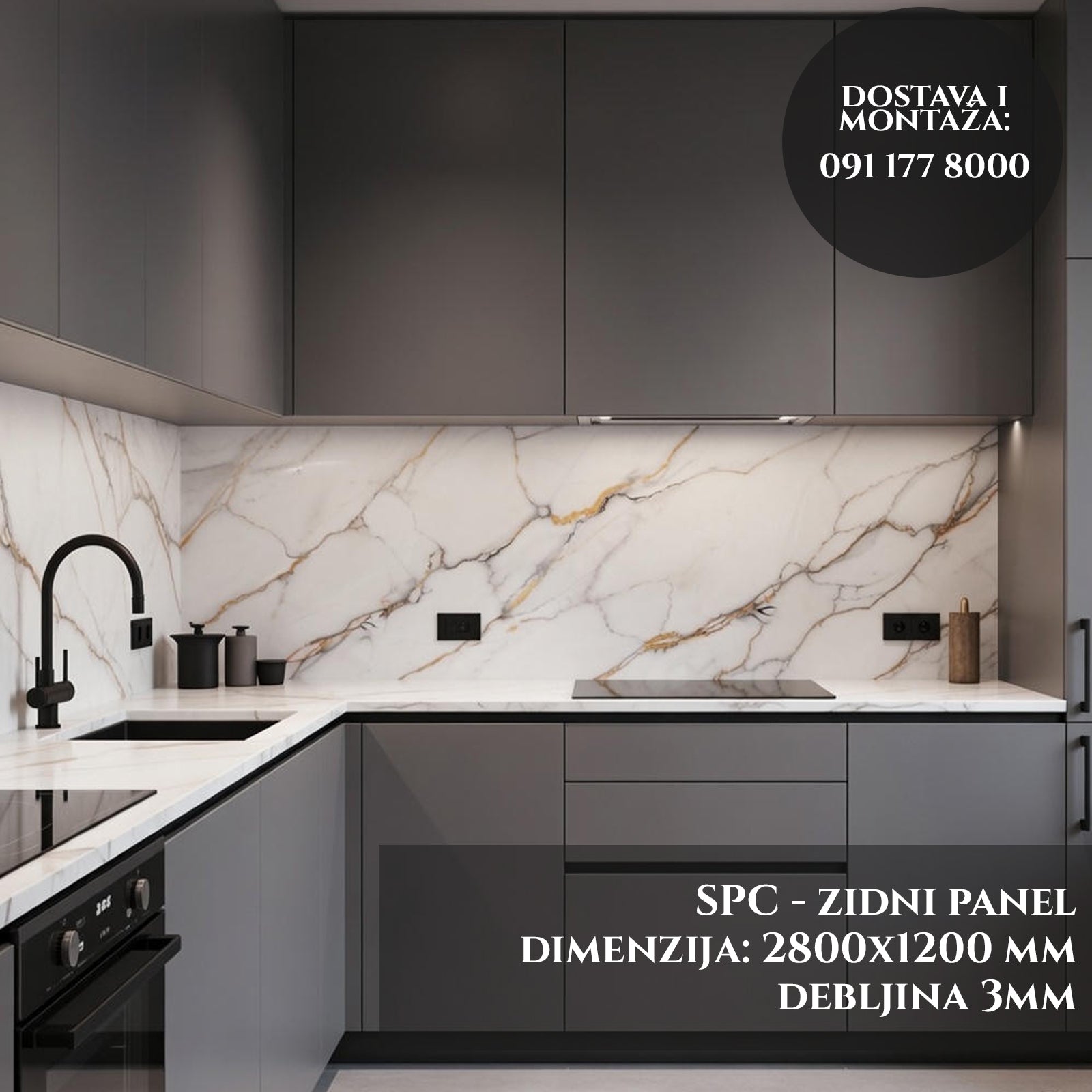 Dekorativna plošča - Gold mramor