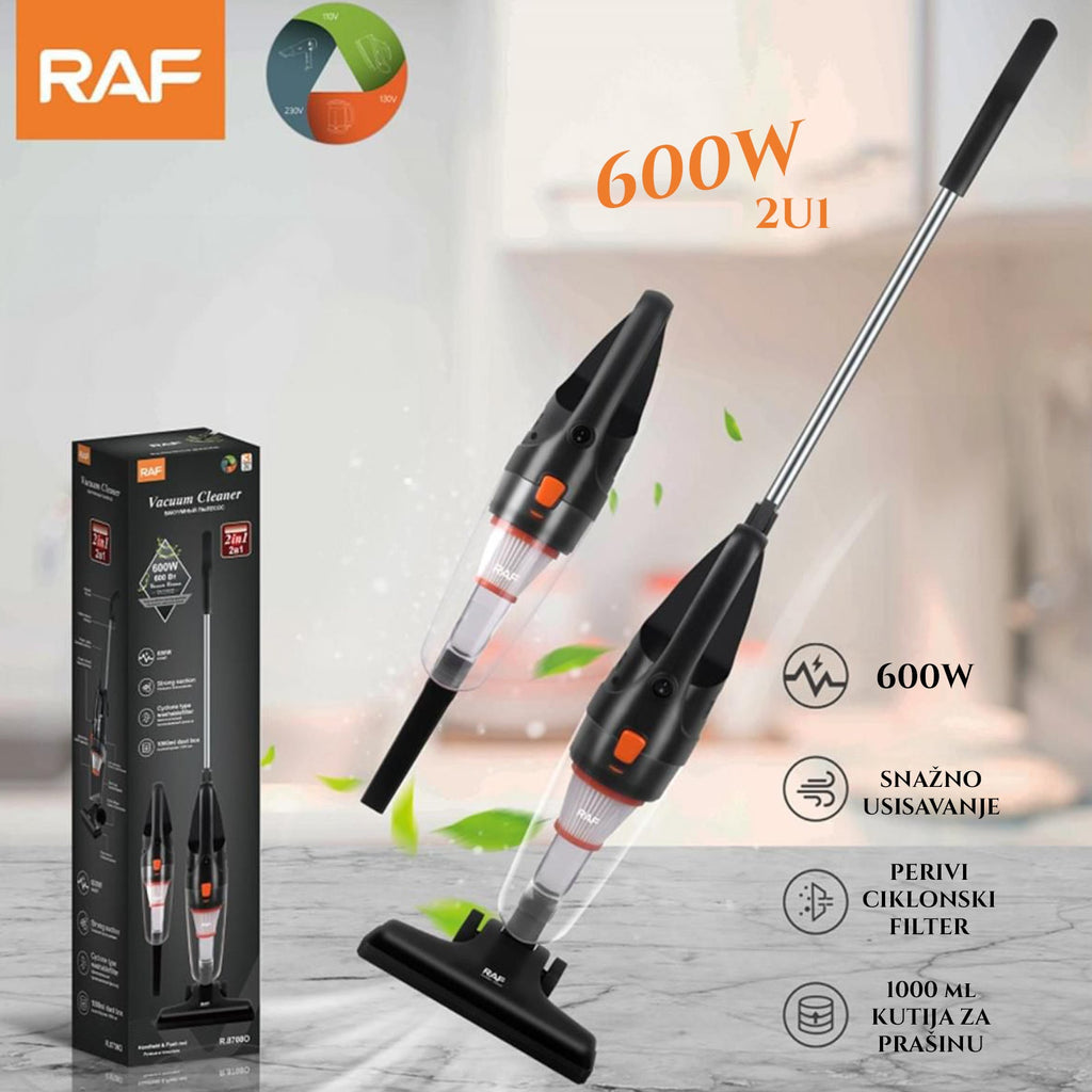 RAF CIKLONSKI POLIČNI SESALNIK 600 W 2U1