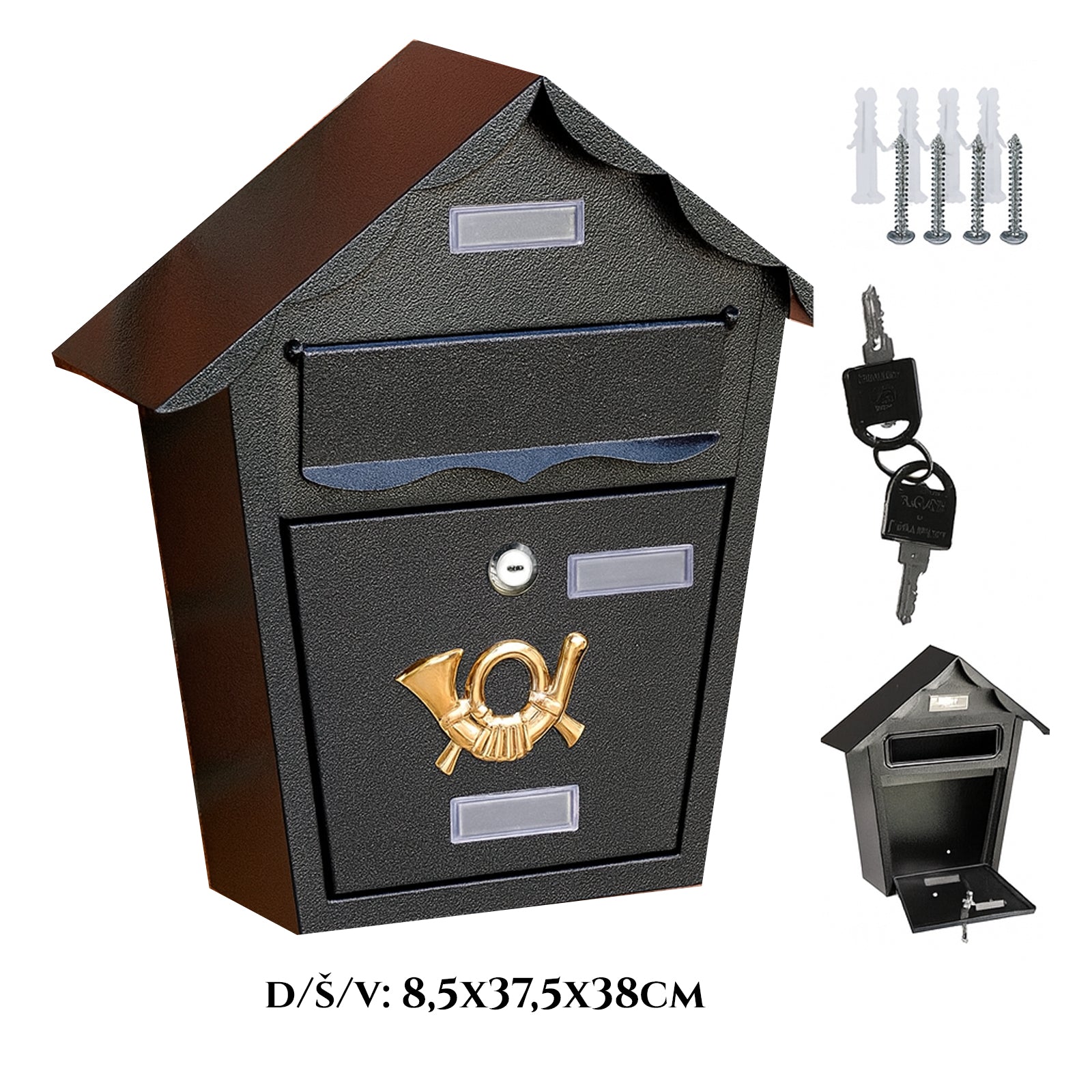 Poštni nabiralnik iz pocinkanega jekla