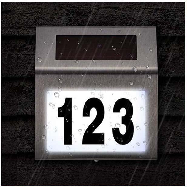 Solarna LED svetilka s hišno številko