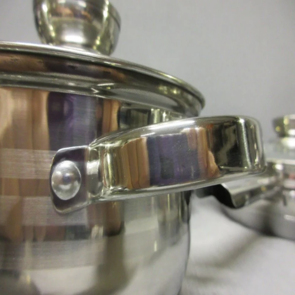 12-delni komplet trpežne posode iz nerjavečega jekla 18/10