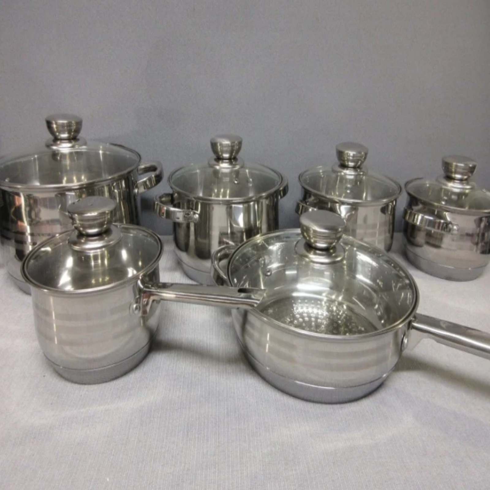 12-delni komplet trpežne posode iz nerjavečega jekla 18/10