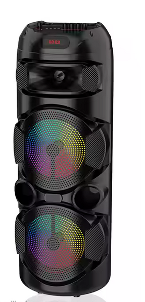 DVOJNI 8-PALČNI BLUETOOTH ZVOČNIK Z BREZŽIČNIM MIKROFONOM