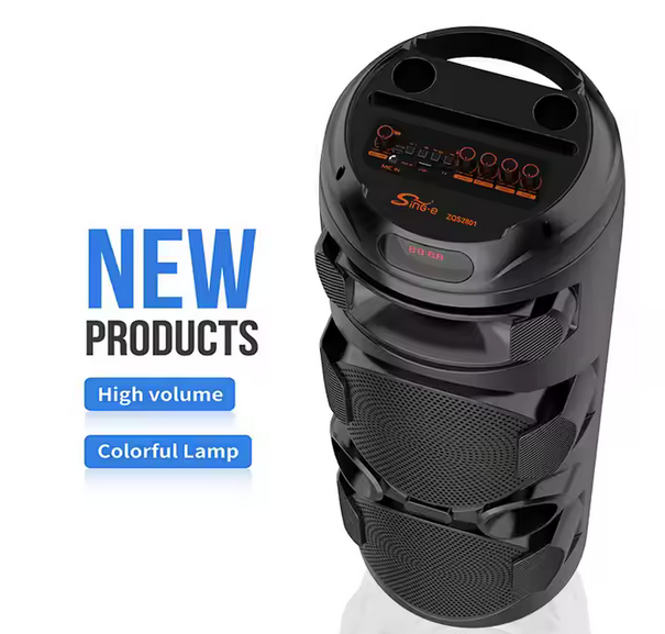 DVOJNI 8 PALČNI BLUETOOTH ZVOČNIK Z BREZŽIČNIM MIKROFONOM