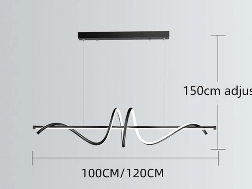 Wave LED viseča svetilka