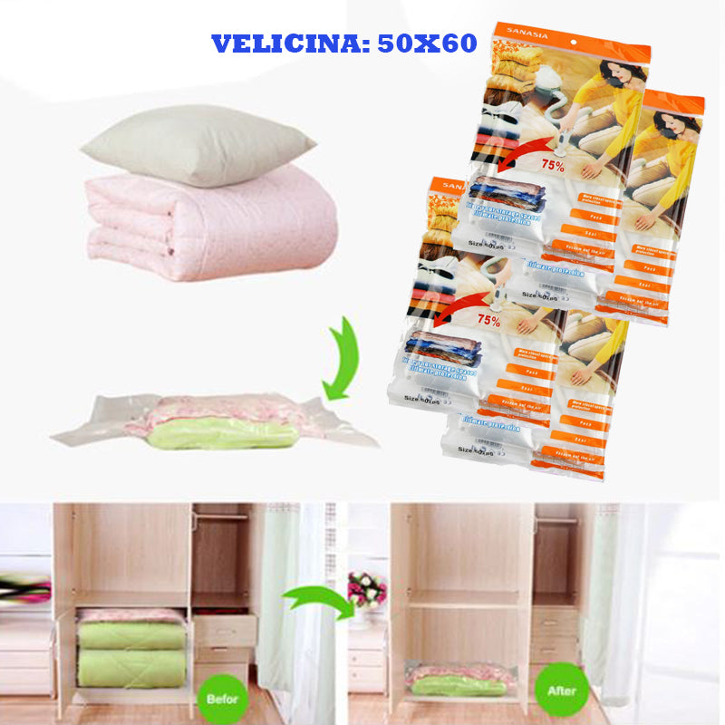 Vakuumske vrečke za oblačila, 4 kosi