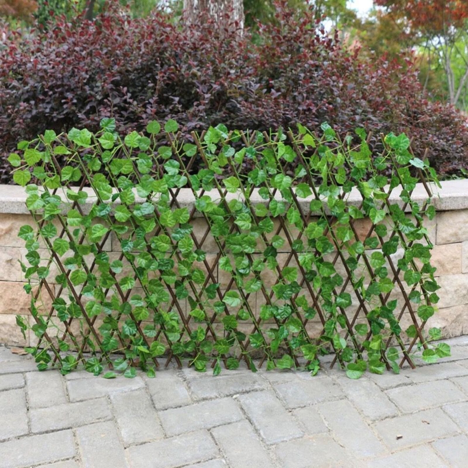 Raztegljiva ograja iz umetnih rastlin Gardenia 1+1 GRATIS