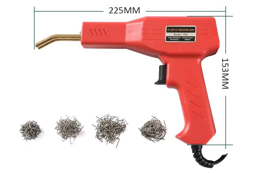 ELEKTRIČNA PIŠTOLA ZA VARJENJE PLASTIKE S POLNO OPREMO V KOVČKU