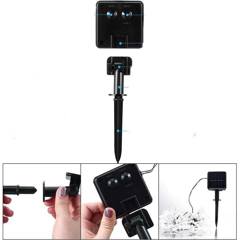 SONČNE BOŽIČNE LUČKE ZA ZUNANJO SNEŽINKO 6M