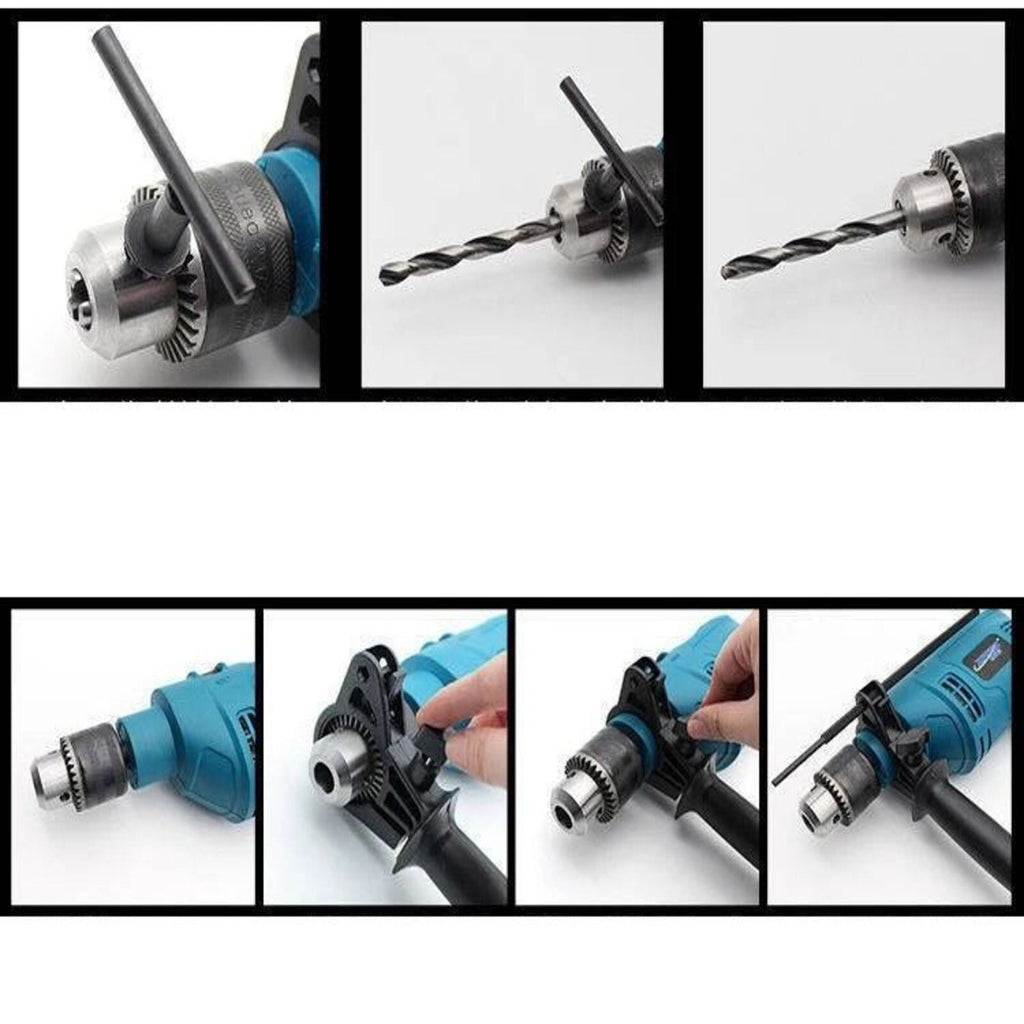 Vrtalnik in kotni brusilnik GK v kovčku z deli