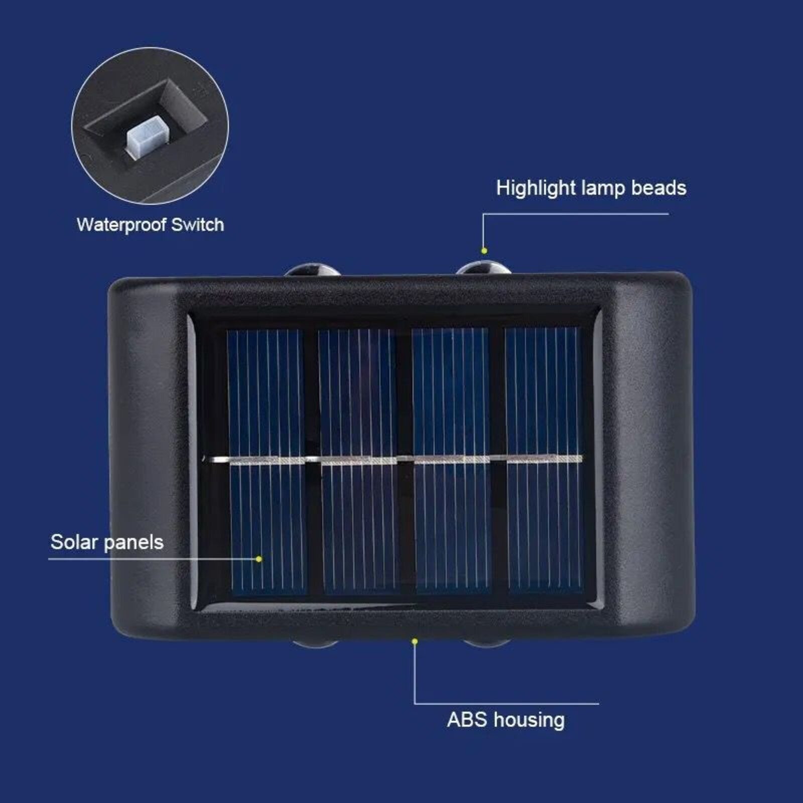 STENSKA OKRASNA SOLARNA SVETILKA 4 KOS