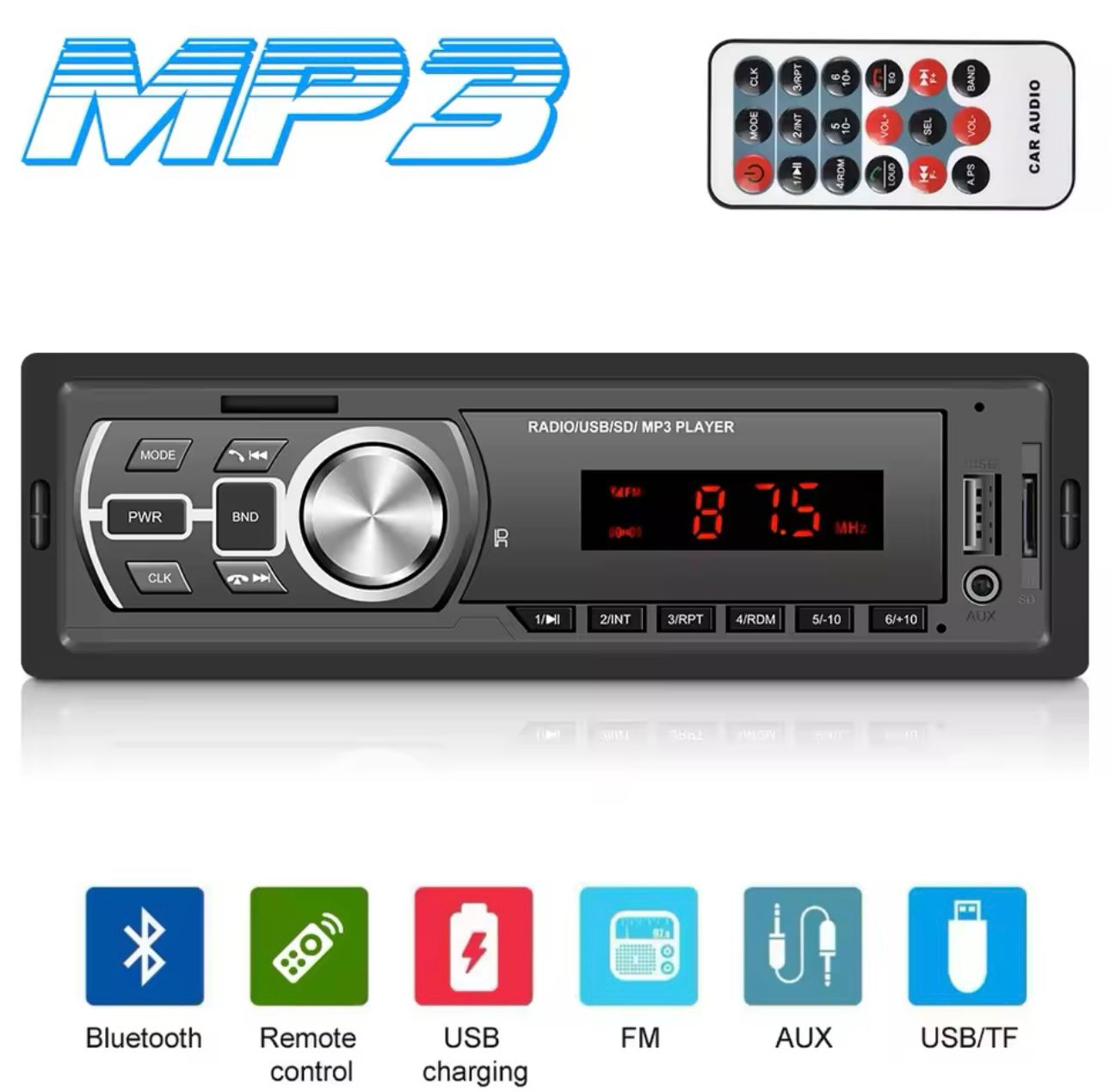 BLUETOOTH MP3 AVTO RADIO Z DALJINSKIM UPRAVLJALNIKOM