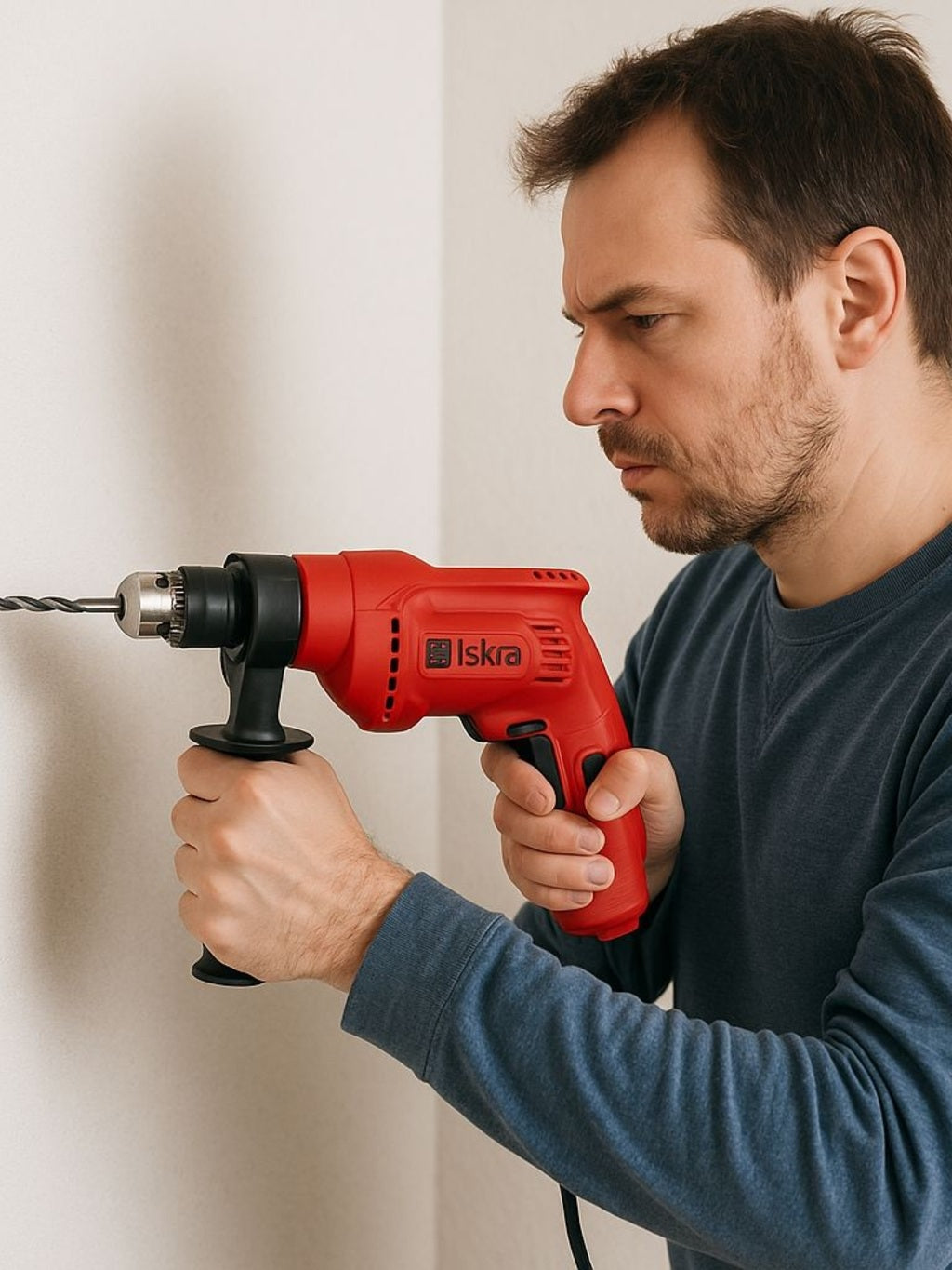 Iskra vibracijski vrtalnik z orodjem 500W