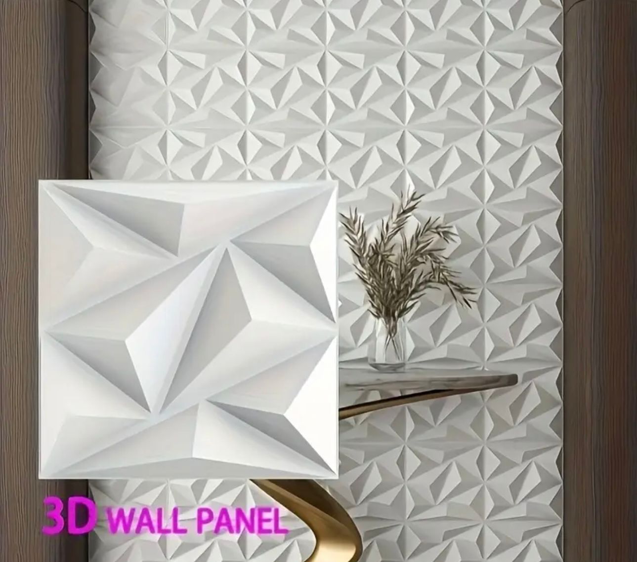 3D stenski paneli – geometrijski dizajn – 10 kosov