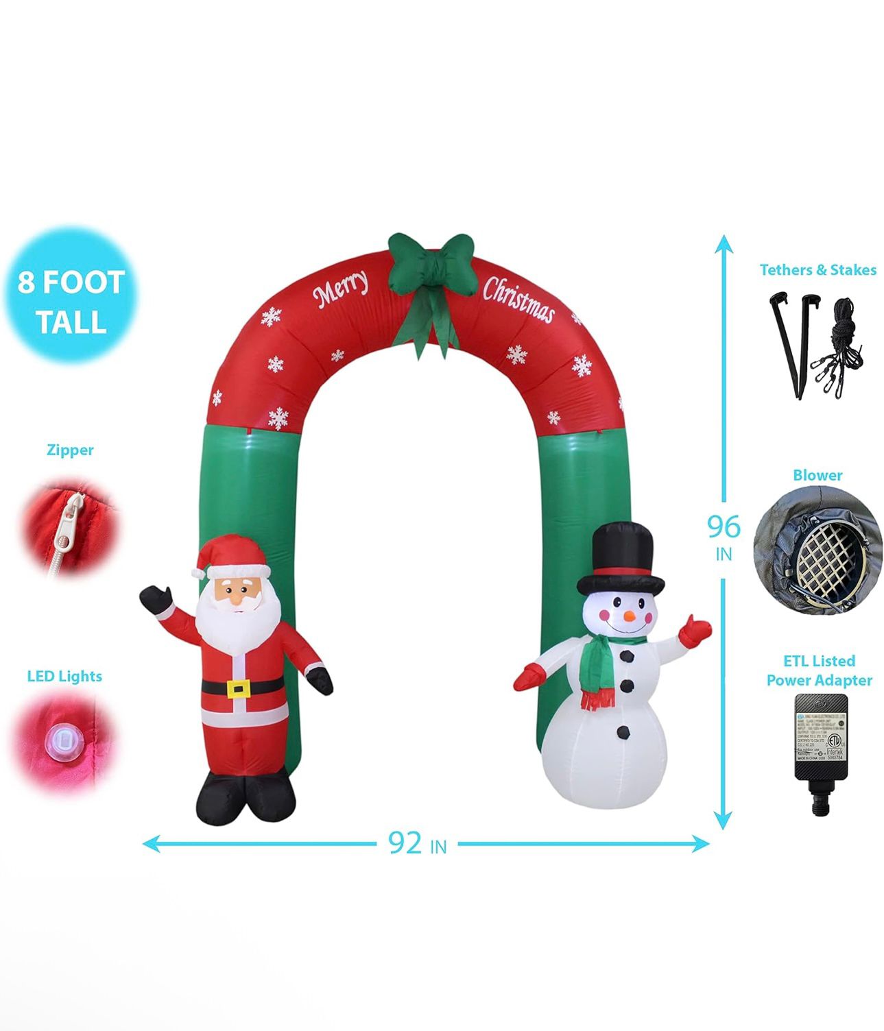 Napihljiva božična hodnika - 240 cm