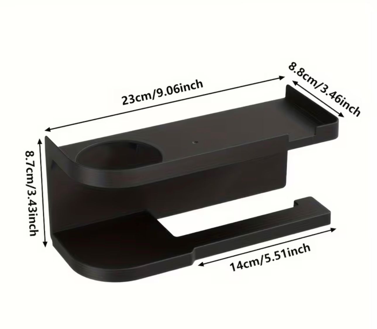 Elegantna stenska polica z držalom za toaletni papir