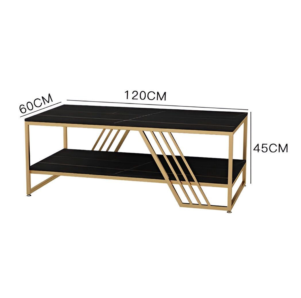 Črno-zlata klubska mizica