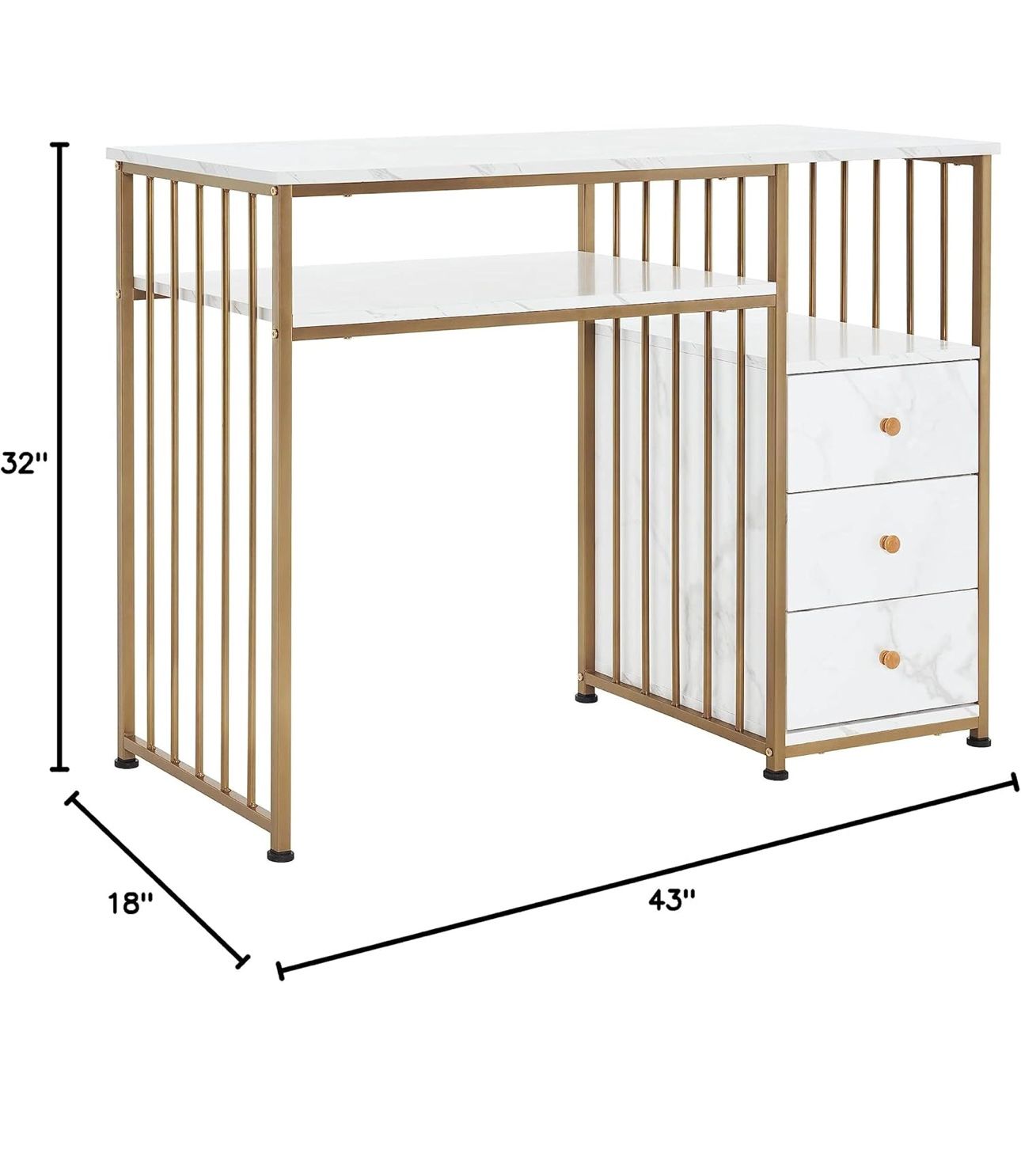 Toaletna mizica Gold