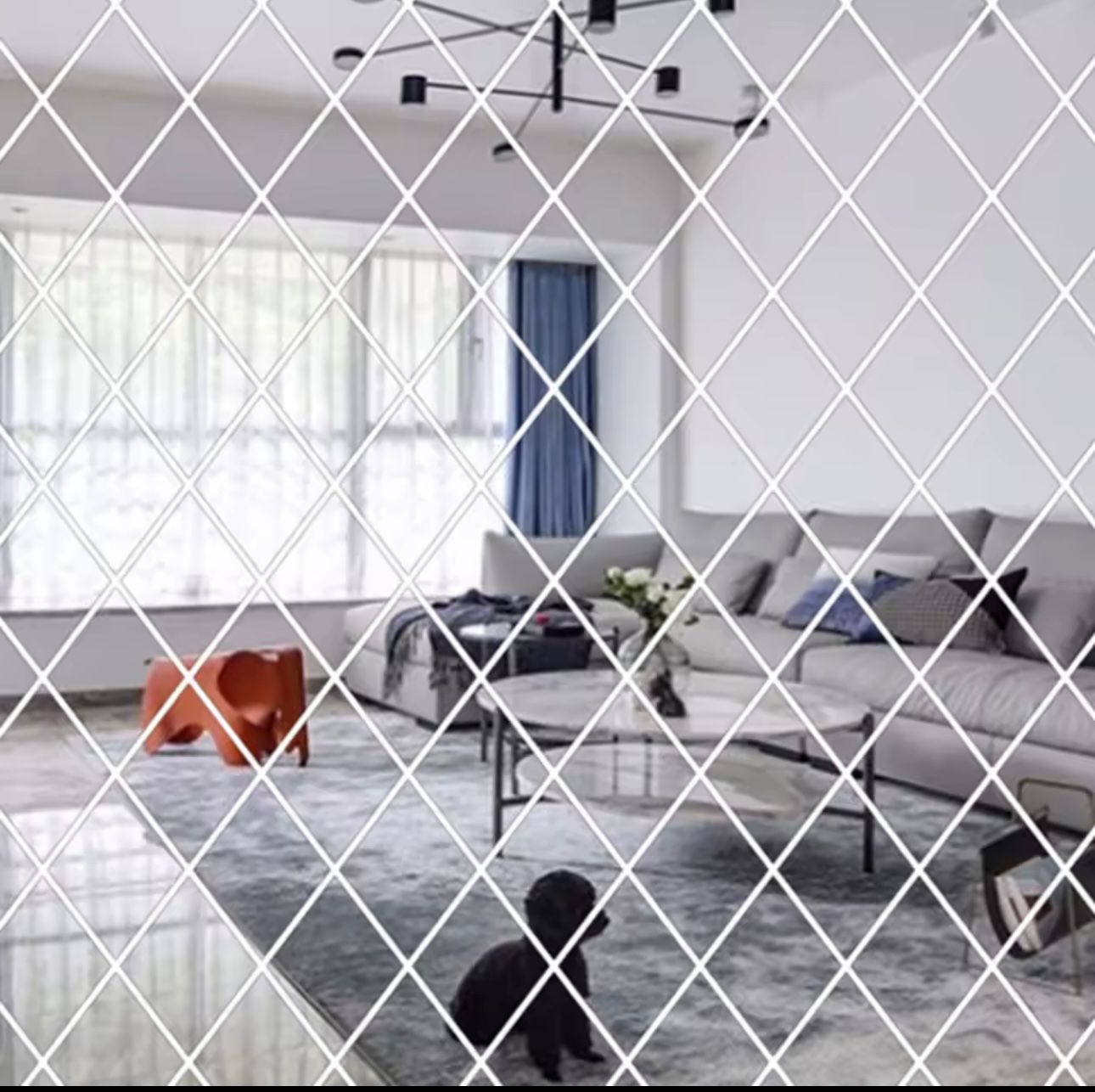 Dekorativne stenske zrcalne ploščice