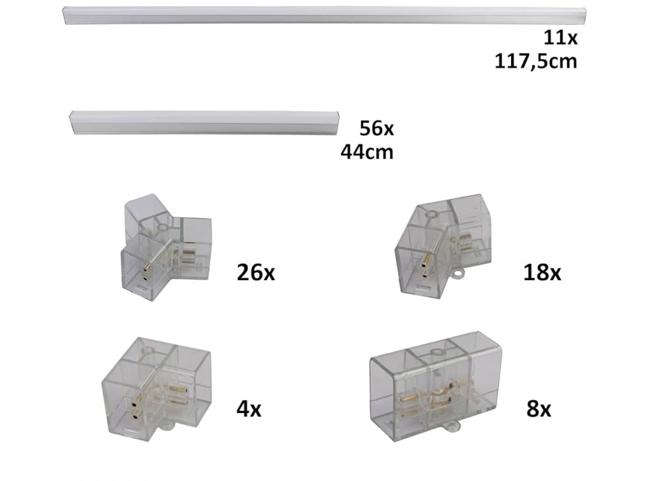 Šesterokotna LED mreža 484x243 cm