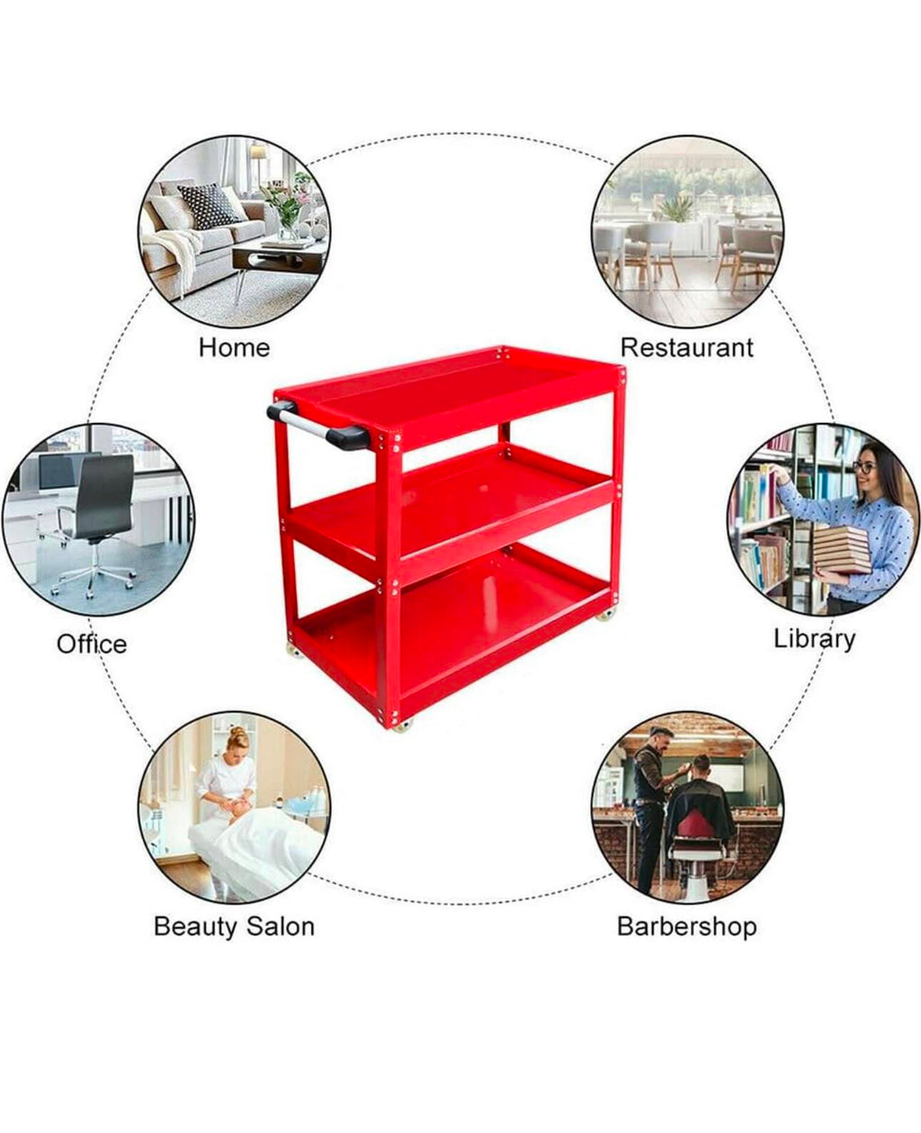 Voziček za orodje s tremi policami