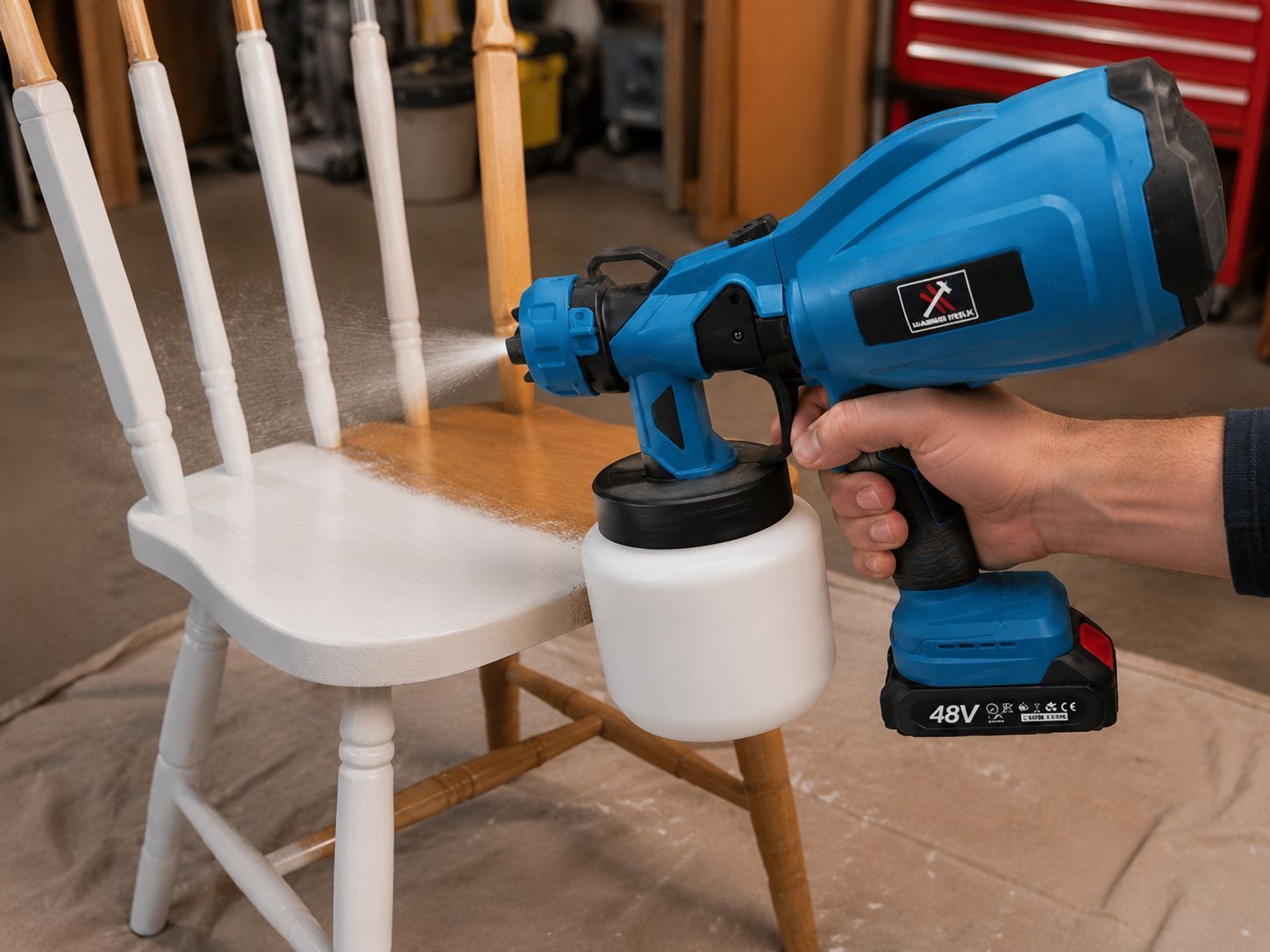 HAMMER TOOLS - razpršilec barve 48V, 800W + 800 ml