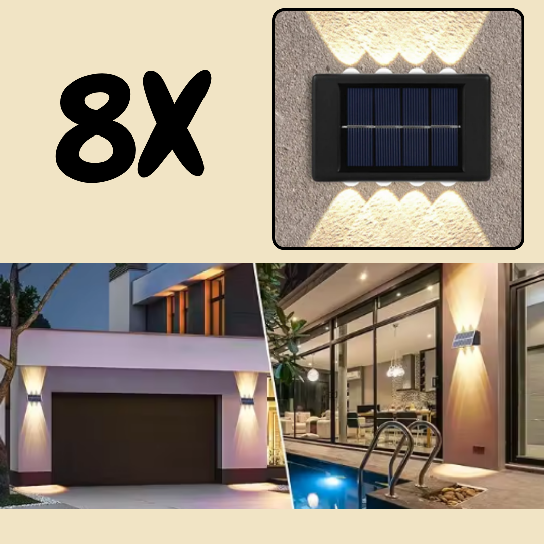 STENSKA DEKORATIVNA SONČNA SVETILKA 8 KOSOV