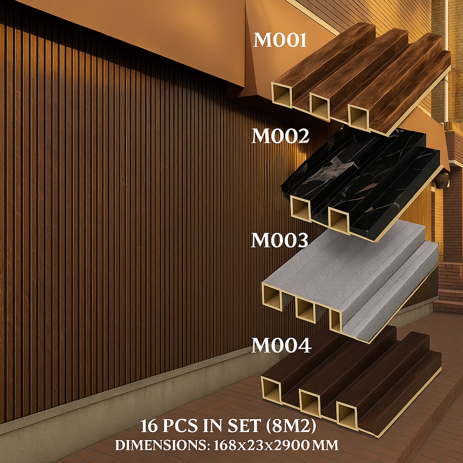 3D Stenski Paneli - Set 8 m²