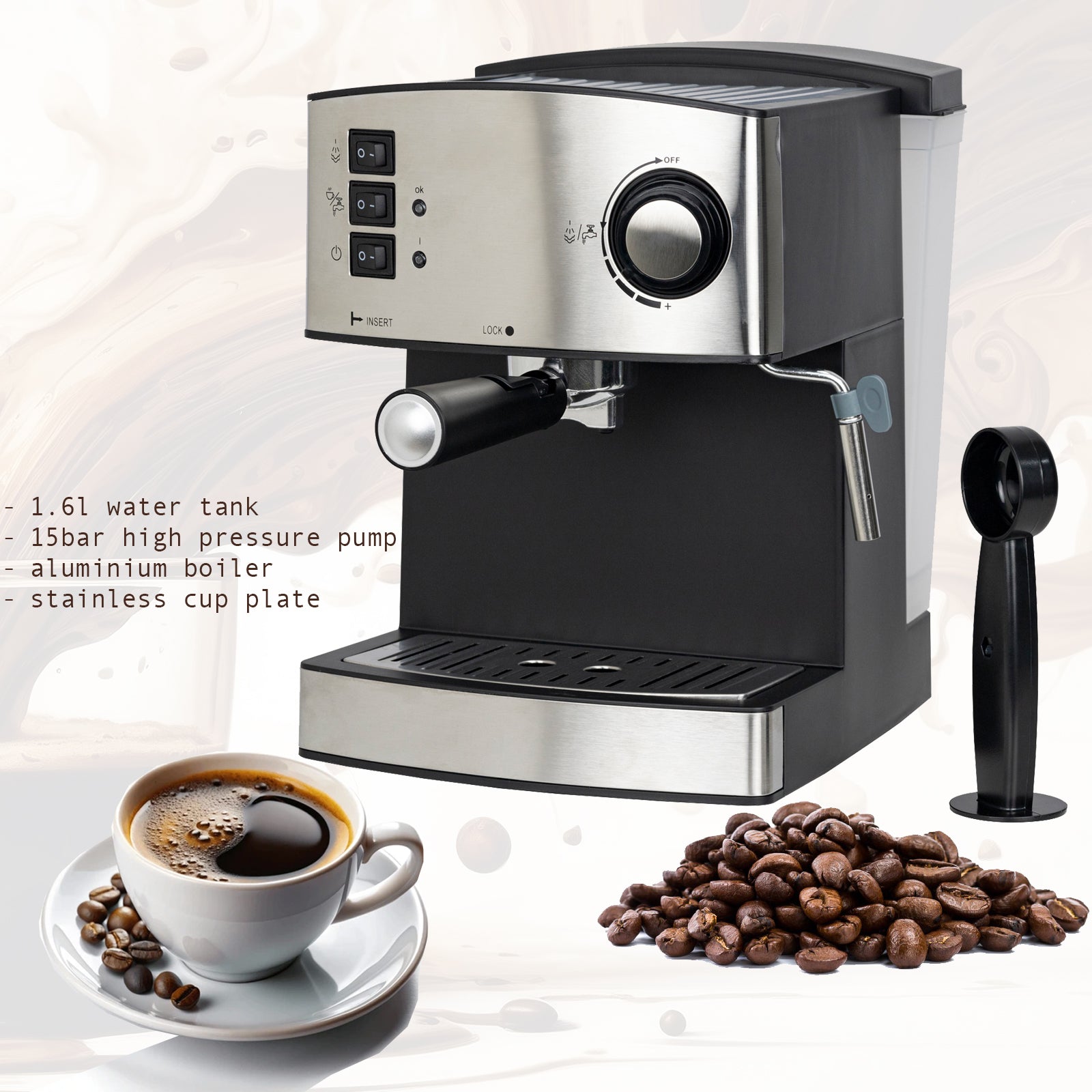 PROFESIONALNI KAVNI APARAT Z GRELNIKOM VODE