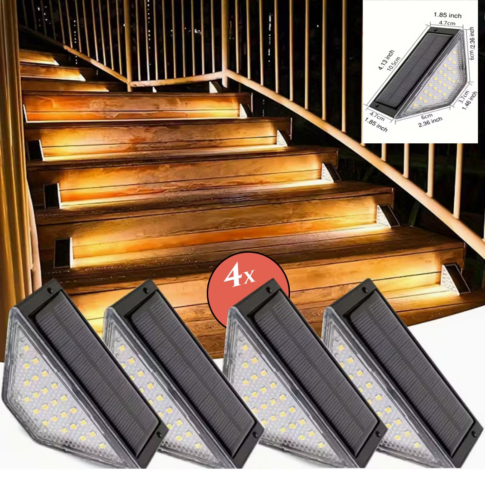 Zunanje sončne LED svetilke 4x