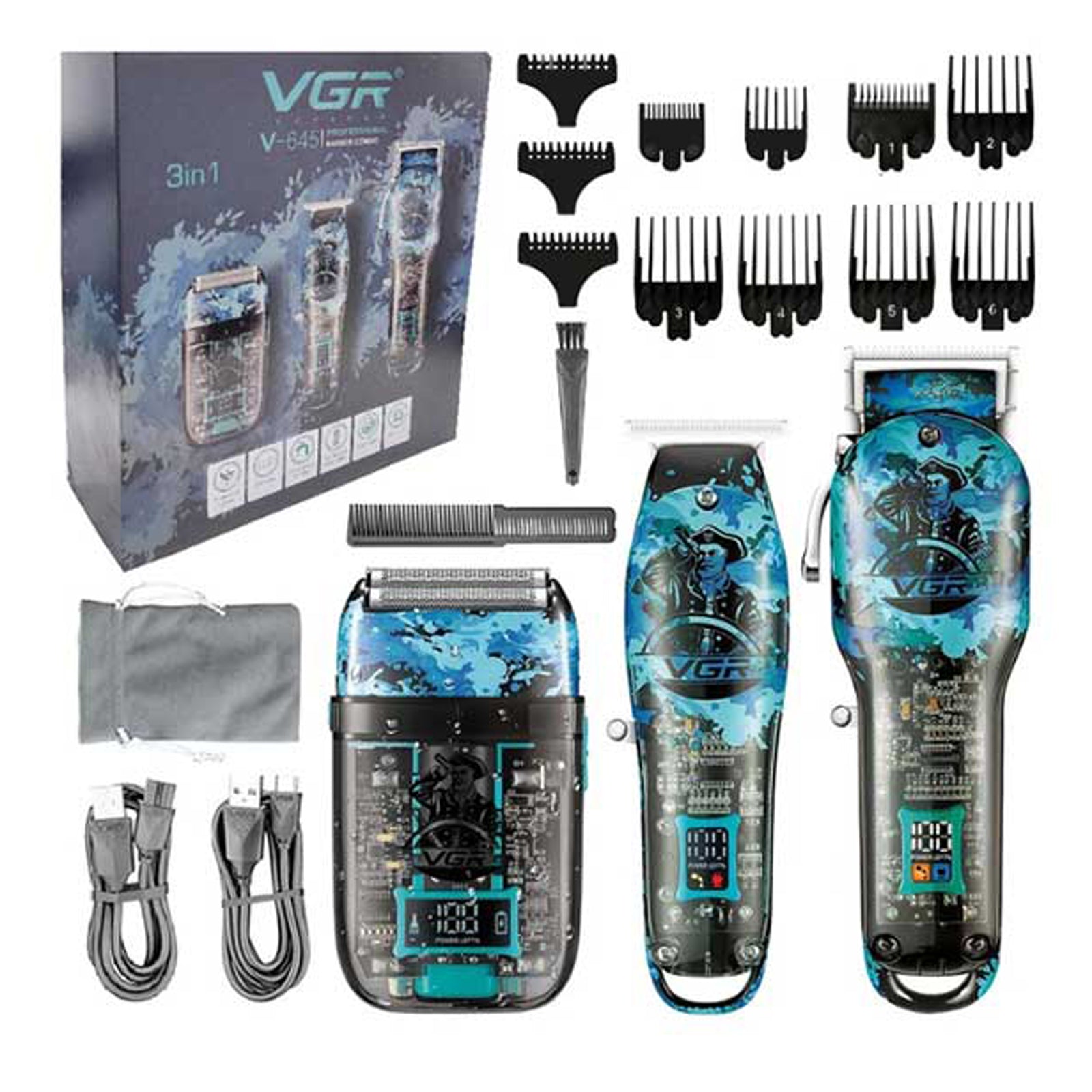 PROFESIONALNA BRIVSKA OPREMA ZA LASE IN BRADO 3-DELNI KOMPLET