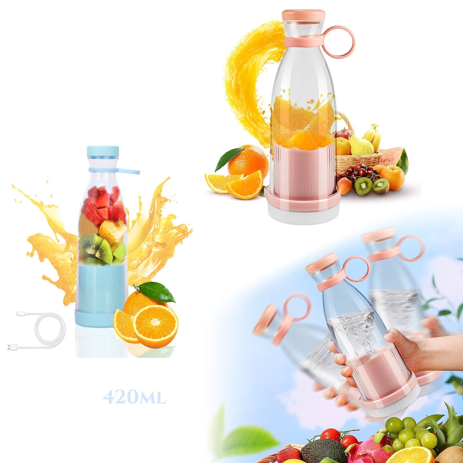 PRENOSNA STEKLENIČKA ZA MEŠALNIK 420 ml