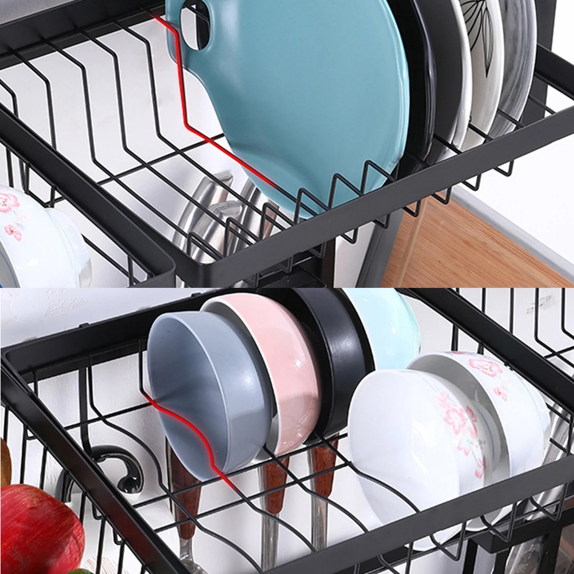 Večnamensko stojalo za posodo - 65 cm / 85 cm