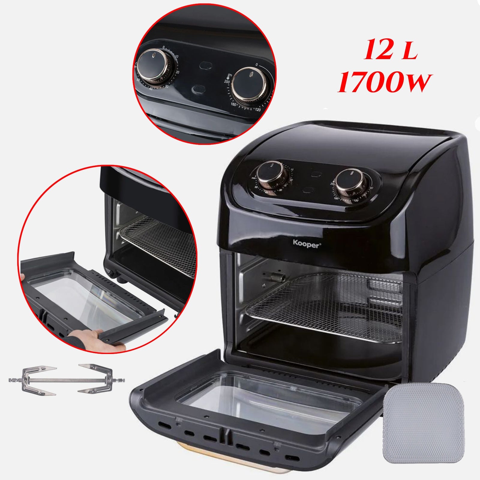 CVRTNIK NA VROČ ZRAK MIAMI 4V1 12L 1700W