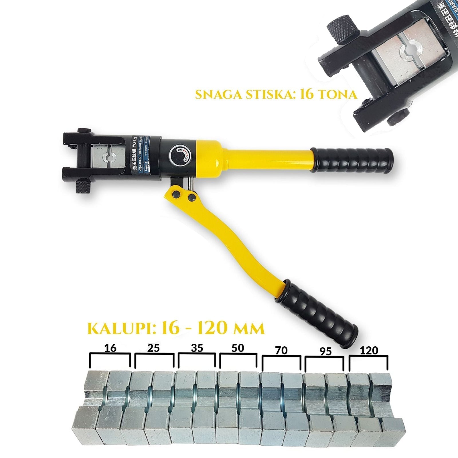 Hidravlične klešče za stiskanje 16 ton