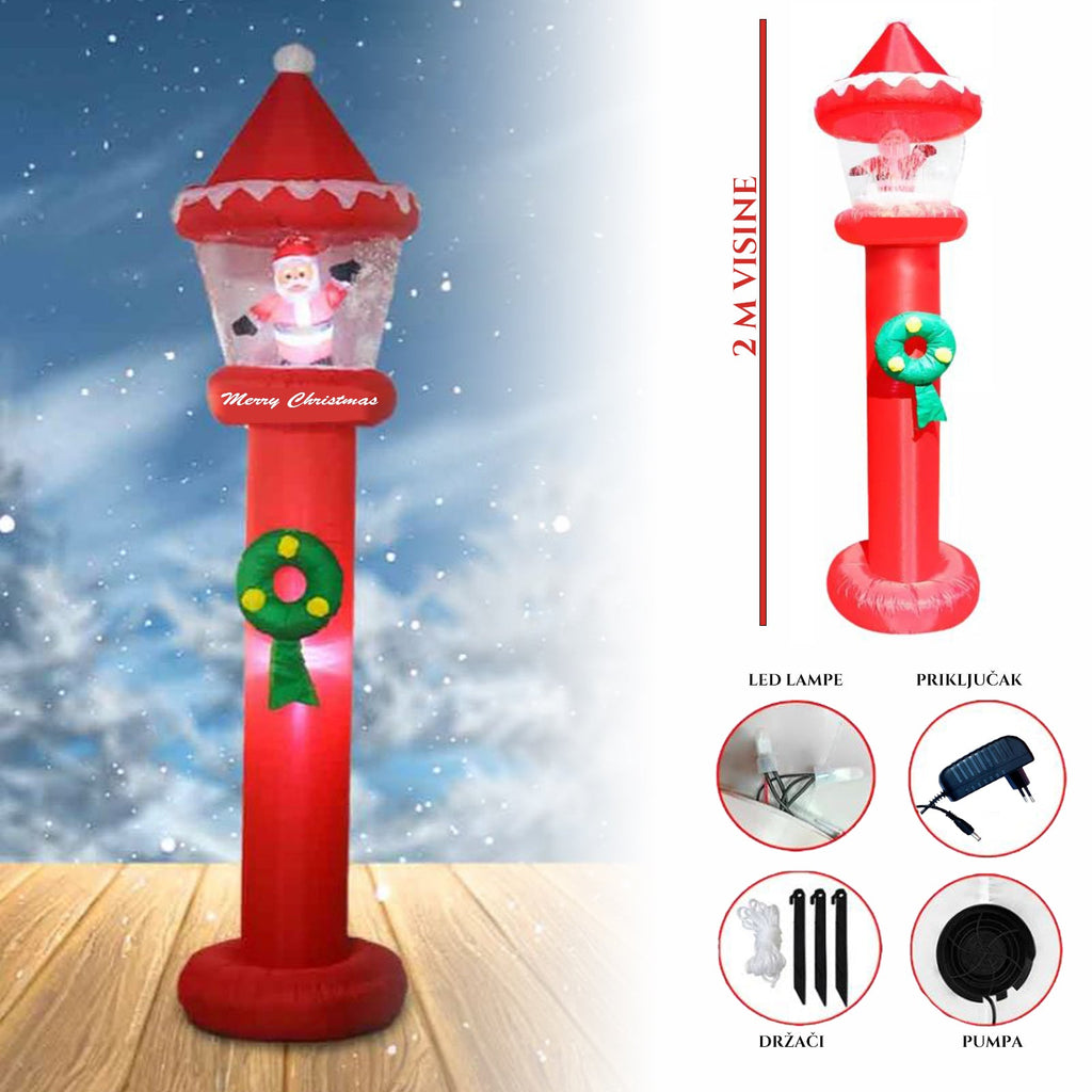 2M NAPIHLJIVA BOŽIČNA LUČKA, KI SE PRIŽGE Z LETEČIM SNEGOM